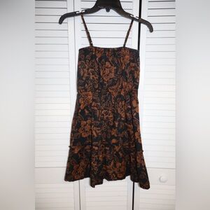 Janie and Jack Black and Brown Floral Midi Dress